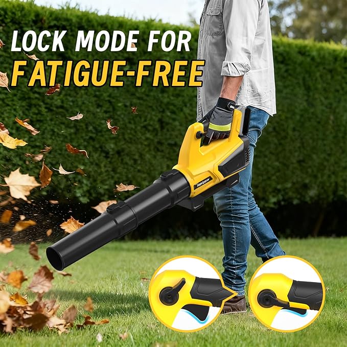 Cordless Leaf Blower Fit for Dewalt 20V 650 CFM Electric Handheld Leaf Blower with Brushless Motor Built-in Protection Variable Speed Turbo Mode for Driveway Lawn Care Yard Snow(Tool ONLY)