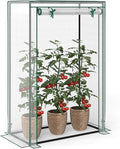 Giantex Portable Mini Greenhouse Heavy Duty PE Cover Elector-Coating Metal Frame Waterproof Sun-Protective Tomato Green House with Roll-Up Zippered Door Indoor Outdoor Clear 39 x 20 x 59