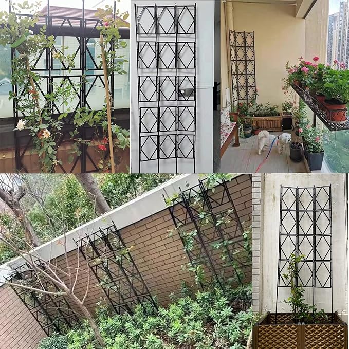 Garden Trellis 60cm/23.5in Width Plant Stands Fence Trellis Weatherproof for Climbing Outdoor Plants Flowers Roses Vegetables (Size : 60x180cm/23.5x71in)