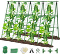 71 x 51 Cucumber Trellis for Raised Bed A-Frame Garden Trellis for Climbing Plants Outdoor Rust-Proof Metal Support for Tomato Peas Beans Zucchini &amp Vines with Netting &amp Clips