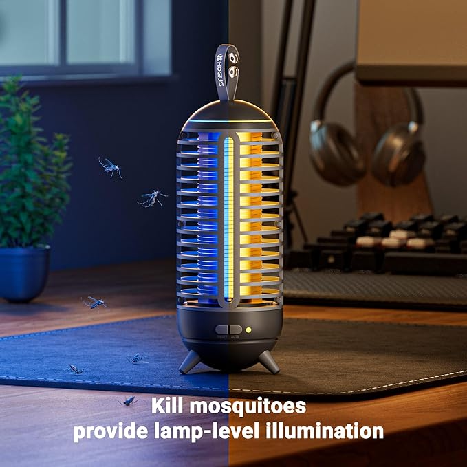 2 Pack Cordless Bug Zapper Outdoor &amp Fly Zapper Indoor &amp Wireless Mosquito Zapper Portable Camping Fly Trap 2500mAh Electric Ideal for Traps