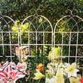 Metal Garden Trellis Rustproof Arched Fence for Climbing Plants Outdoor Flowers Vegetables Elegant Flower Trellis for Garden Decor Wall Brackets Black &amp White 71 x 19.7 (Cream White 4 Pack
