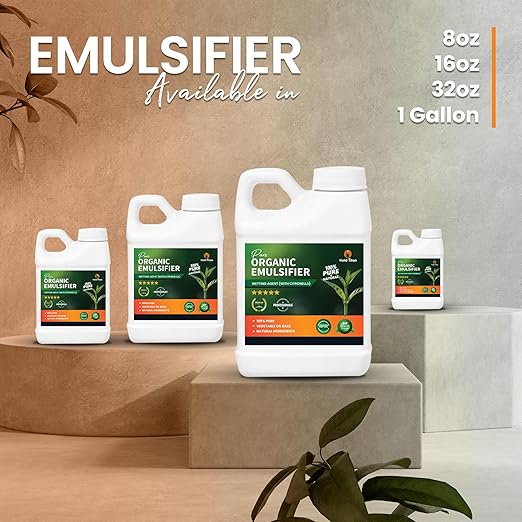 Pure Organic Emulsifier with Citronella - 100% Natural Wetting Agent for Enhanced Plant Absorption Eco-Friendly Formula (1 Gallon)