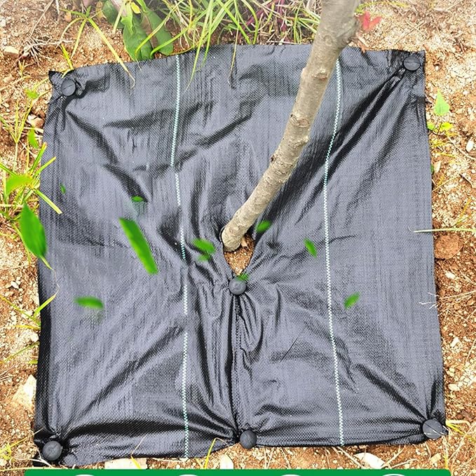 NFNSIG 20 Sheets Weed Barrier Fabric Open Grass Cloth Woven Landscape Fabric Weed Mat Fabric Weed Blocker Fabric Landscape Membrane Cloth for Control Landscaping Tree Protection(1m)