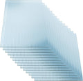 OUYESSIR 2'x4' Polycarbonate Greenhouse Panels 14Pcs Twinwall Polycarbonate Sheet UV Protected Reinforced Clear Roofing Panels Plastic Panels for Greenhouse Outdoor Roof (14Pieces 24“W x 48”L)