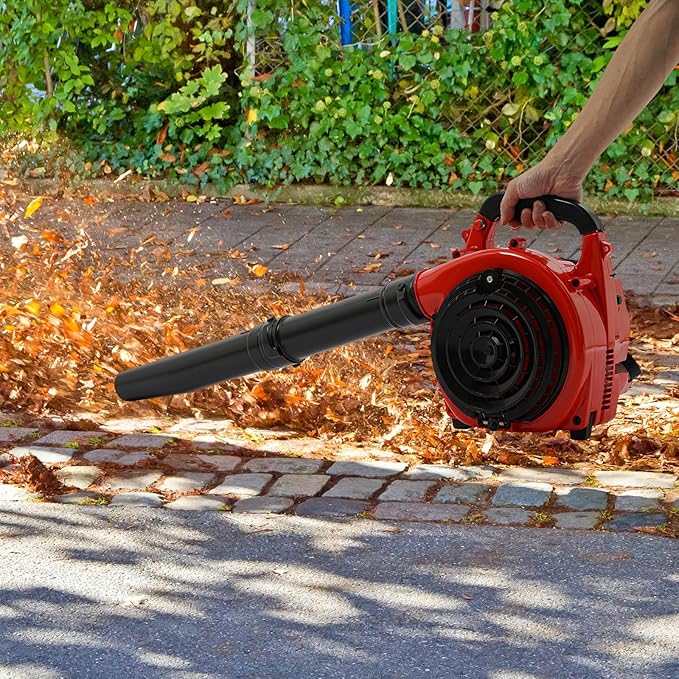Handheld Gas Leaf Blower for Lawn Care 25.4-cc 1-HP 2-Cycle Gas Powered Leaf Blower Hand Blower for Lawn Care Snow Blowing Yard Cleaning