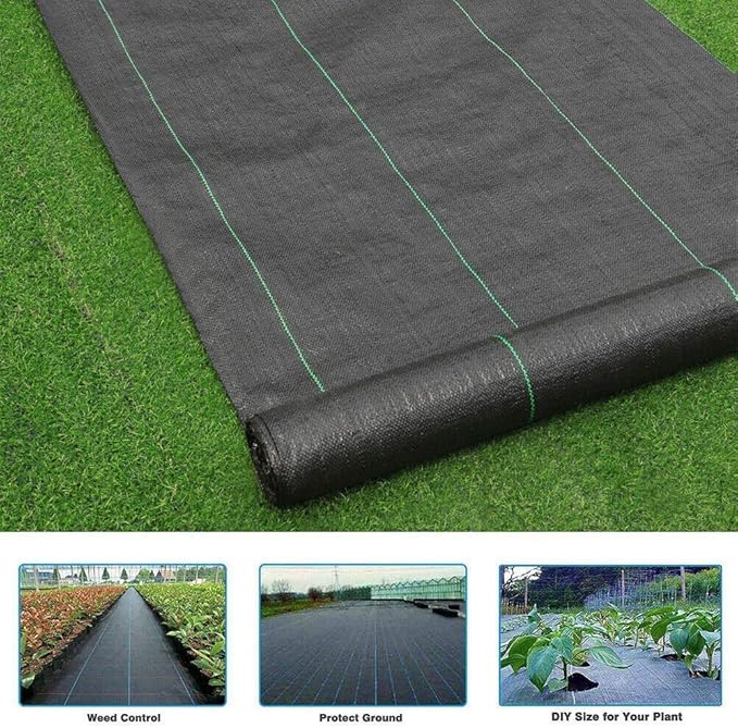 LITA Weed Barrier Fabric 3.2oz Heavy Duty Landscape Fabric for Outdoor Gardens Woven Weed Blockr Fabric - Garden Landscaping Fabric Roll - Weed Control Fabric in Rolls (5FT x 100FT)