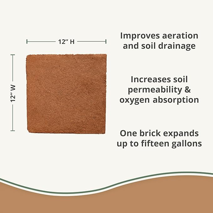 Buffered Coco Bliss (10lbs) + Char Bliss (8 Qts) - Coconut Coir Brick &amp Organic Biochar for Plants - Organic Coco Coir for Plants - Biochar Soil Amendment - Charcoal for Plants - Potting Soil Mix