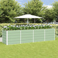 Steel Raised Garden Bed for Gardening Metal Planter Box for Vegetables Fruits Flowers 94.49 x 31.50 x 29.53 in Green-671