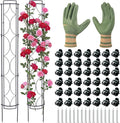 Novabright 2 Pack 71''h X9.8''w Garden Trellis for Climbing Plants Metal Plant Trelli Indoor Outdoor Metal Garden Trellis for Potted Plants Climbing Houseplants Flowers Decorative Outdoor Downpipes