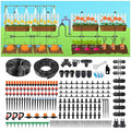 302PCS Drip Irrigation System for Garden: Automatic Drip Irrigation Kit Plant Watering System with 5 Kinds of Sprayers for Greenhouse Yard