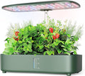 Hydroponic Growing System with Touchscreen LCD Display 12-Section Indoor Herb Gardening Kit with Full Spectrum Plant Grow Lights Flexible Timer Pump and Adjustable Shade