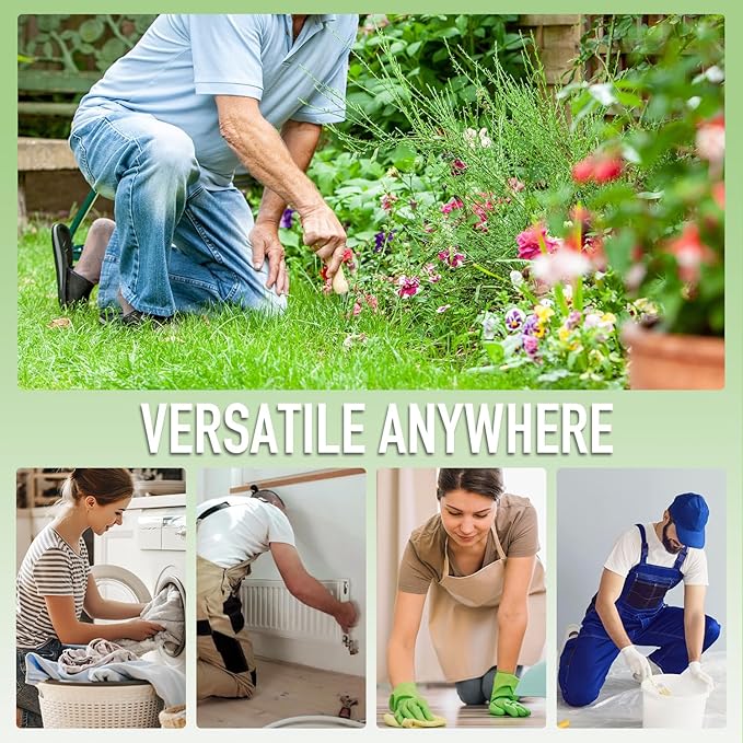 Garden Kneeler and Seat Heavy Duty with 10.2” Wider Soft Pad Portable Folding Stool for Gardening with Extra Hand Pruner Sturdy Garden Kneeling Bench for Senior Help Stand Green