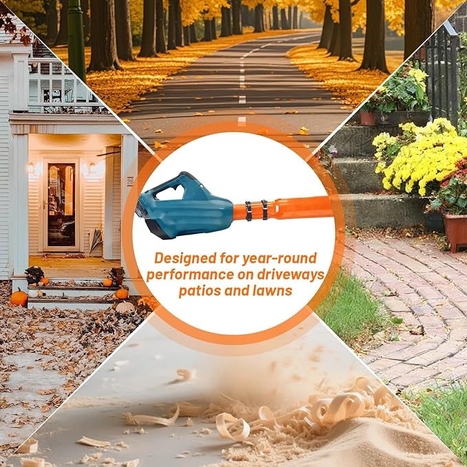 Leaf Blower Air Booster - Universal Nozzle Attachment High-Speed Airflow Accelerator for 2–4 Inch Tubes Plastic Turbo Extension Boosts Wind Power &amp Blowing Distance for Blower (2 Orange)
