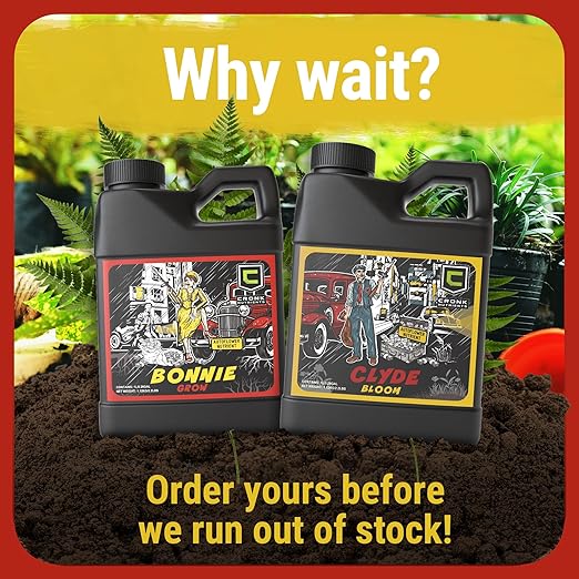 Cronk Nutrients Bonnie &amp Clyde Autoflower Nutrients Bloom and Grow – Yield Increasing Autoflower Plants Nutrient Kit – Easy to Use Plant Food – Optimal Formula for Optimal Results 500mL