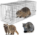 Large Live Animal Cage Trap 30.5x11.8x11Inches Humane Cat Trap for Stray Cats Heavy Duty Foldable Raccoon Traps Humane Catch &amp Release Live Traps for Gopher Opossum Skunk