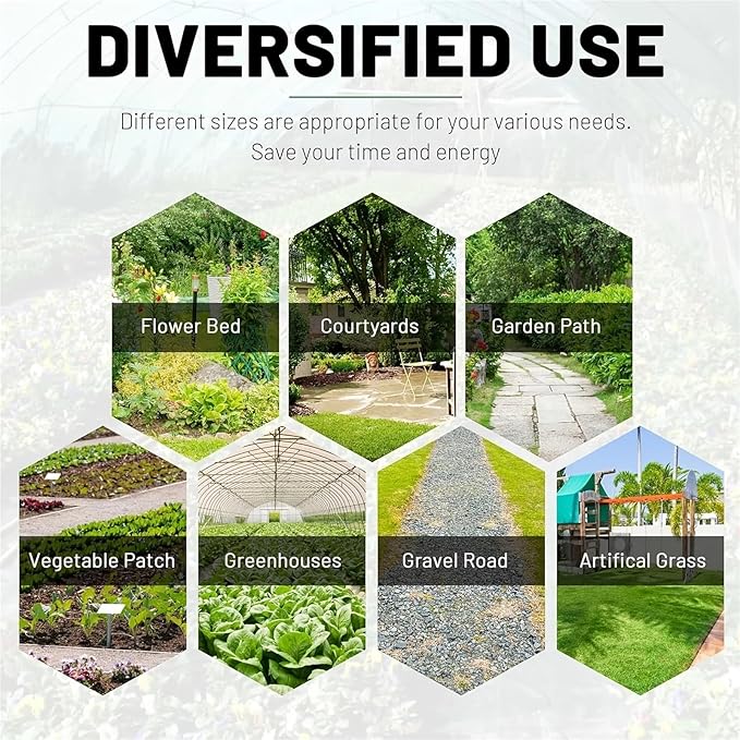 Weed Barrier Fabric Garden Weed Barrier Landscape Fabric Weed Block Fabric Woven Mulch for Landscaping Ground Cover Weed Control Fabric for Gardening(0.6Mx15M)