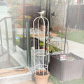 Metal Obelisk Trellis Garden Trellis for Climbing Outdoor Plants Tower 21x120cm 25x190cm 31x160cm 35x150cm Birdcage Shape Tomato Cage Easy Assembly