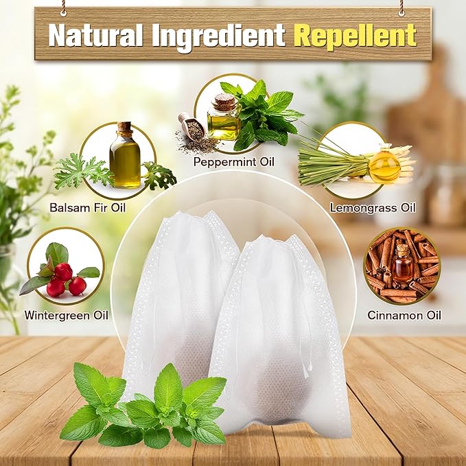 20 Pack Mouse Repellent Balls Rodent Repellent for Indoor Use Peppermint Balls for Rodents Natural Rat and Mice Deterrent Safe for Kids &amp Pets for Rodent Control Car Engines Home Garage