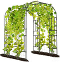 Tall Garden Arch Trellis for Climbing Plants 87in Tall Metal Plant Support Trellis Archway for Climbing Plant Vegetables Cucumber Outdoor Yard Lawn Garden Arch Tunnel Trellis
