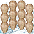 Qualirey 12 Pcs Mini Wasp Nest Decoy 6x7 Inch Waterproof Material Hanging Fake Wasp Hornet Nests Decoys for Bees Yellow Jackets Garden Yard Outdoors Hanging (Orange)