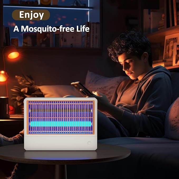 20W Mosquito Killer Lamp Fruit Fly Traps for Indoors Electric Bug Zapper for Home Mosquito Repellent Moth Light Gnat Insect Killer with 2 Replacement Bulbs