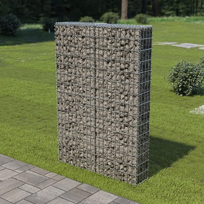 Gabion Basket Galvanized Steel Garden Planter 39.4x7.87x59 Inches Gabion Cage for Raised Bed Fence Patio Vegetables Flowers Herbs