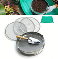 Soil Sifter for Gardening 12 Inch Stainless Steel Soil Sifter with 4 Replaceable Fine Screens and Shovel Sieve for Sand Rocks Dirt Compost