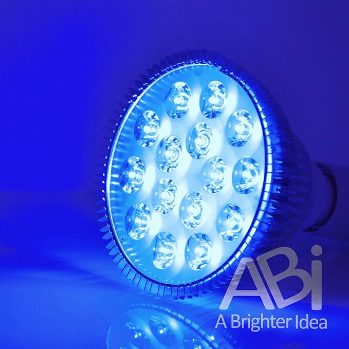 ABI True 24W Blue LED PAR38 Grow Light for Aquarium and Plant Growth (450-460nm)