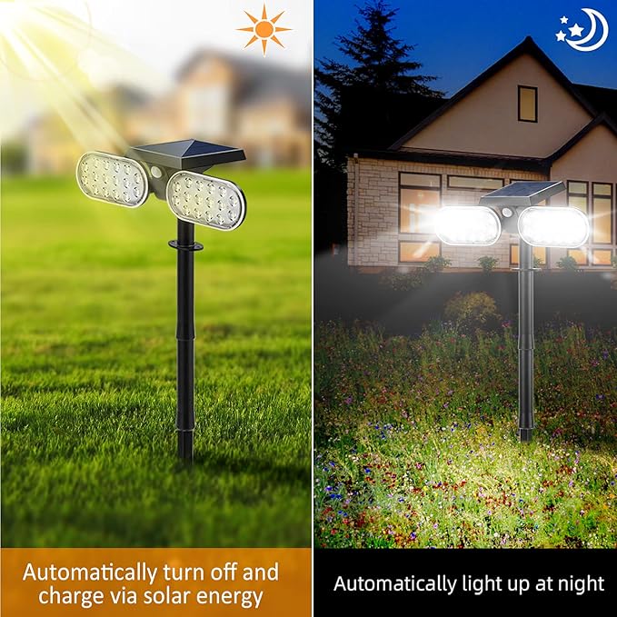 EMANER (Bundle 10Pack) Solar Spot Light with Motion Sensor Solar Yard Light Dusk to Dawn Outdoor Waterproof