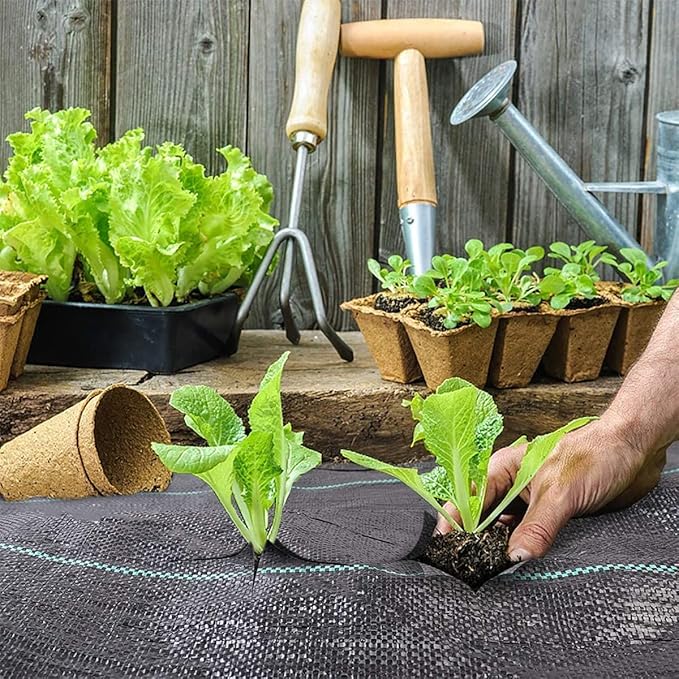 Heavy Duty Geotextile Landscape FabricEasy Setup Weed Control MatWeed Barrier Durable Weed Control Garden ClothTree Protection Weed Mats for Landscaping (Size : 1.2x76m/4x250ft)