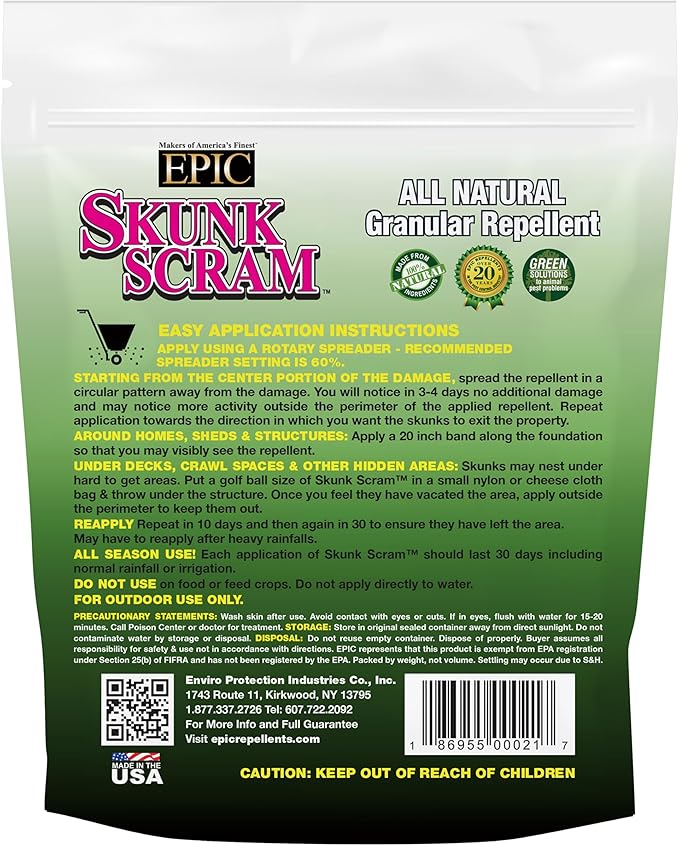 Skunk Scram All Natural Granular Repellent - 6 lb. Bag - Epic