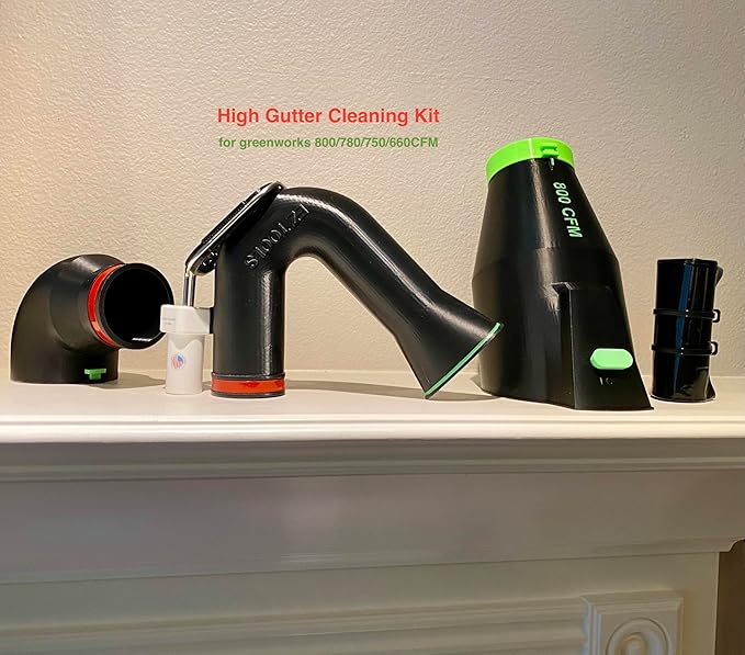ArloCatcher Car Drying Nozzle for Greenworks Leaf Blower - Durable ABS Body with Soft TPU Tip - Compatible with Greenworks 80V 800 (BLB479)/750 CFM 60V 780/660 CFM Leaf Blowers