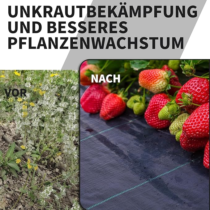 70g/2.46oz Driveway Fabric Heavy Duty Woven Landscape Fabric Garden Weed Barrier Fabric Weed Control Fabric Geotextile Fabric for Landscaping Ground Cover Weed Block Gardening Mat(1.0*10m)