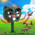 Solar Animal Repeller Ultrasonic Animal Repeller Outdoor Cat Deterrent Deer Repellent with Motion Sensor &amp Led Strobe Light Squirrel Dog Raccoon Rabbit Skunk Repellent for Yard Garden