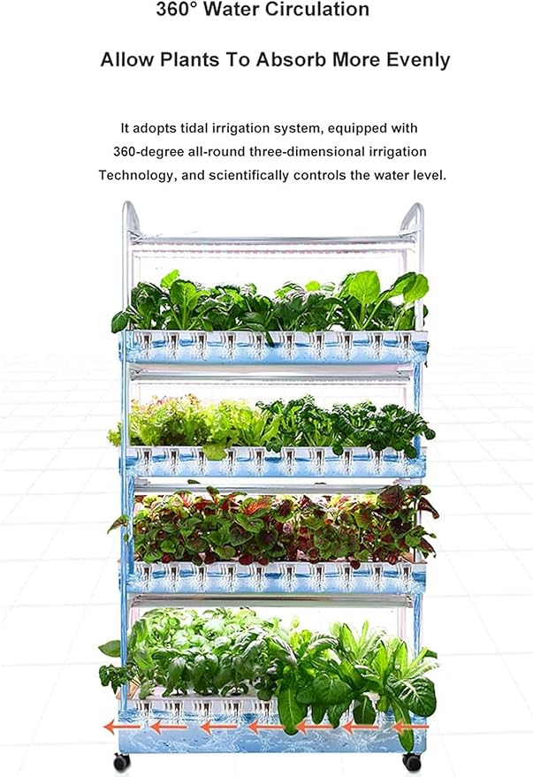 Indoor Garden Hydroponic Growing3 Tier Hydroponics Tower SetHydroponic PlanterPlant Vertical HydroponicsSuitable for Planting Lea