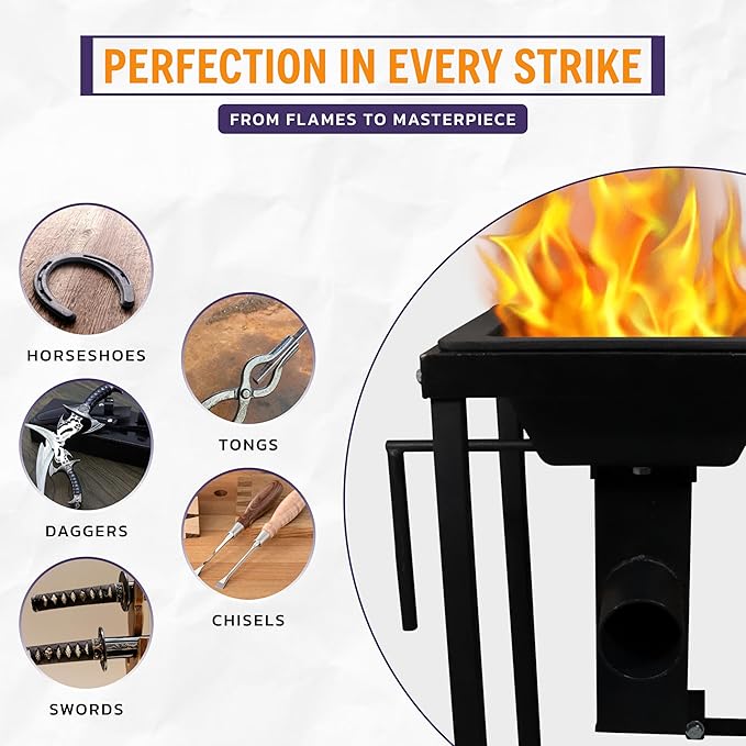 SIMOND STORE HYTECH Products Blacksmithing Coal Forge/Firepot with Stand 10 X 12