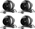 HealSmart 4 Inch 195 CFM Inline Duct Exhaust Fan Air Vent Booster Ventiliation Blower for Grow Tent Attic HVAC Basements or Kitchens Low Noise 4 Packs Black