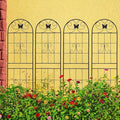 Sturdy Metal Garden Trellis for Climbing Plants – Rust-Resistant Outdoor Flower Support with Decorative Lattice Design (4 Pack-H71'')