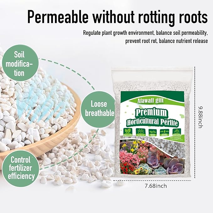 Organic Vermiculite Bulk2QT Perlite for Plants Organic Perlite Horticultural Soil Amendment for Indoor