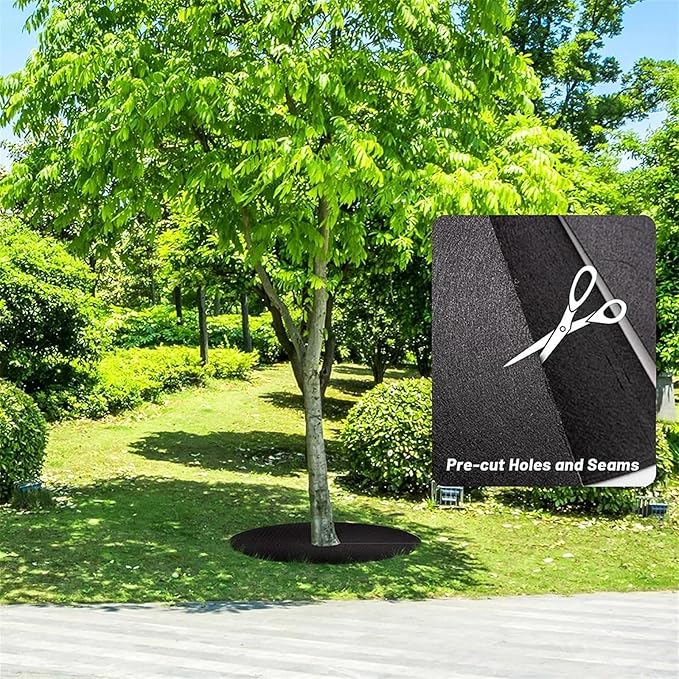 Non Woven Tree Mulch 10 Pack Non-Woven Tree Mulch Ring Reusable Weed Barrier Mat Used to Inhibit Growth and Control Plant Root Protection(72CMX72CMX8CM)