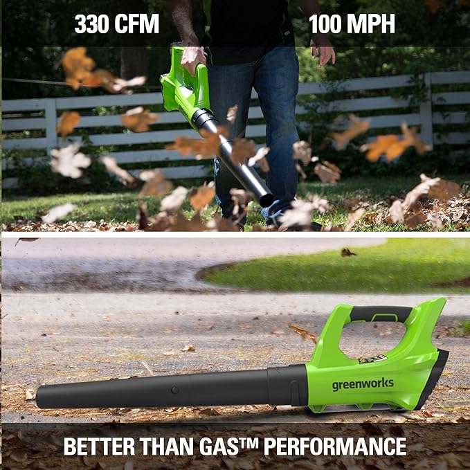 Greenworks 24V Axial Blower (100 MPH / 330 CFM) 2.0Ah Battery and Charger