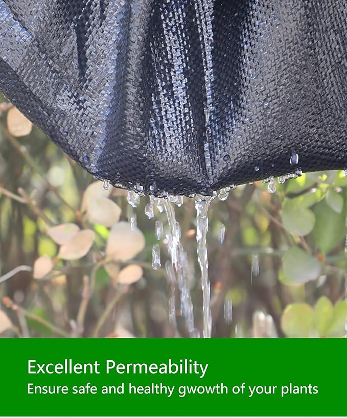 Weed Control Fabric Heavy Duty Weed Barrier Membrane Cut Easily Landscape Ground Cover Weed Barrier Mat for Gravel Artificial Grass Lawn Underlay(1.2 * 100m)