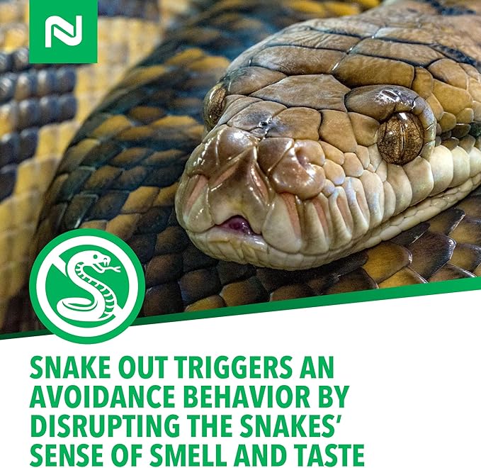 Nisus Snake Out Snake Repellent Biodegradable Safe for Pets and Children Easy Application for Yards Gardens and Sheds 4 lbs