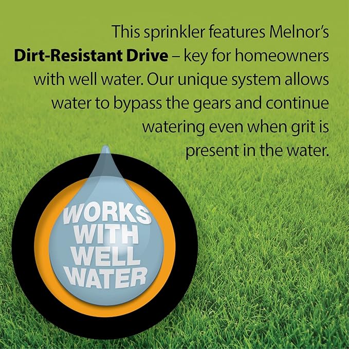 Melnor 65133AMZ XT Turbo Oscillating Sprinkler W/Timer 4000 sq. ft. Quick Connect Bundle 2-Way Adjustable Black Yellow