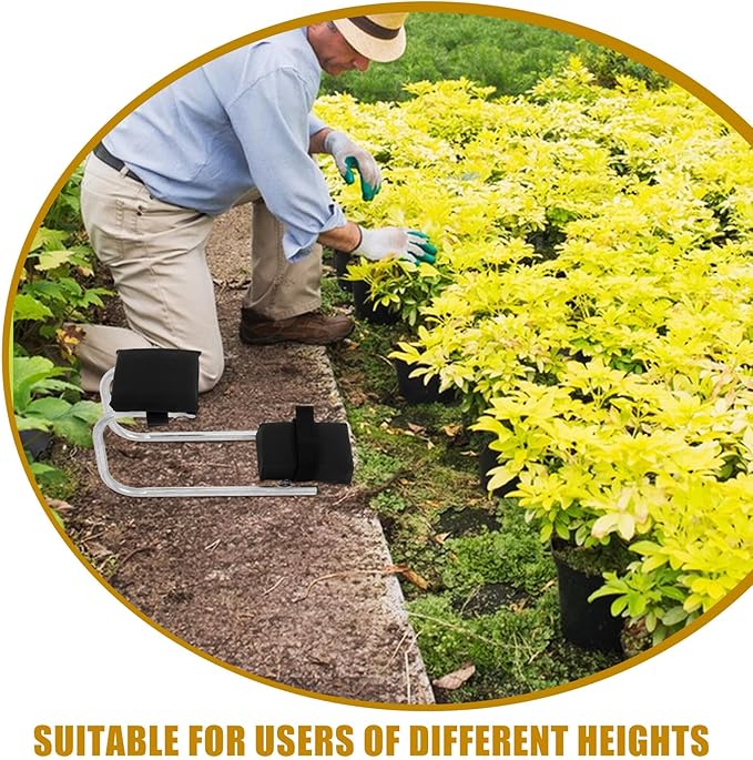 Wearable Garden Kneeler Seat for Gardening with Thickened Knee Support Brace 15.2x25x48cm Portable Workseat for Outdoor Planting and Farm Tasks Labor-Saving Gardening Tool