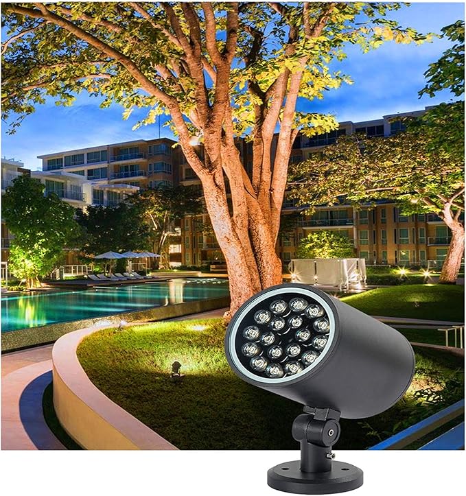 Led Landscape Lights Spotlights for Yard IP65 Waterproof Round 90 Degree Adjustable for Lawn and Garden Lighting