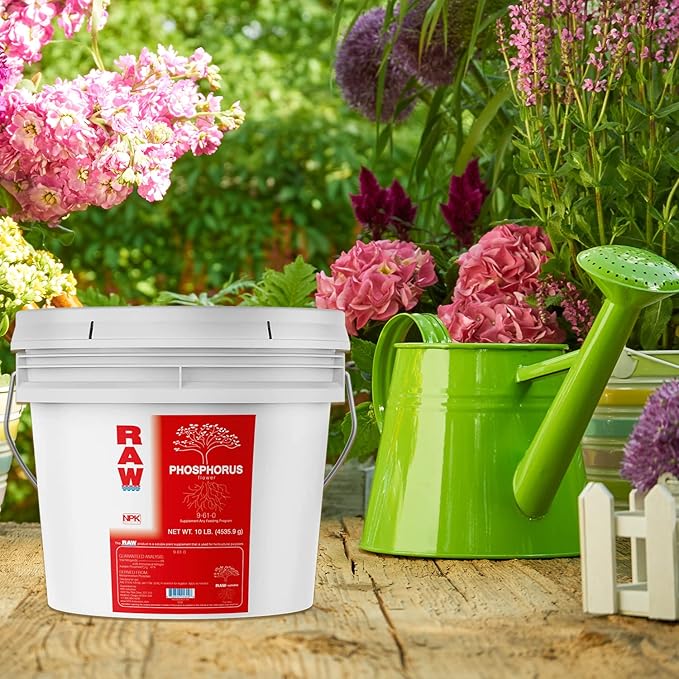 RAW Phosphorus Fertilizer 10lb | Water Soluble High Phosphate Plant Food for Bloom Stage Hydroponic Nutrients for Indoor Plants Garden &amp Vegetable Fertilizer