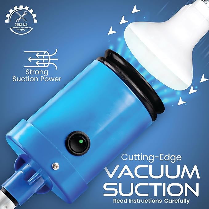 Light Bulb Changer for High Ceilings - Vacuum Operated High Ceiling Light Bulb Changer Tool Remote-Controlled Bulb Changing Kit (Pole not Included)