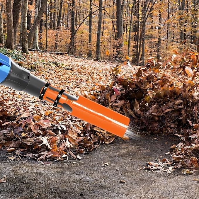 Leaf Blower Air BoosterLeaf Blower Nozzle Attachment Boosts Air Speed &amp Efficiency Easy to Install Airflow Accelerator Yard Cleanup Artifact (Orange)